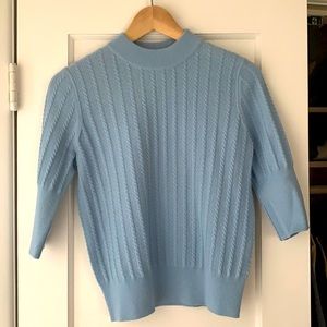 Demylee Medium Short-sleeved Sweater, Light Blue